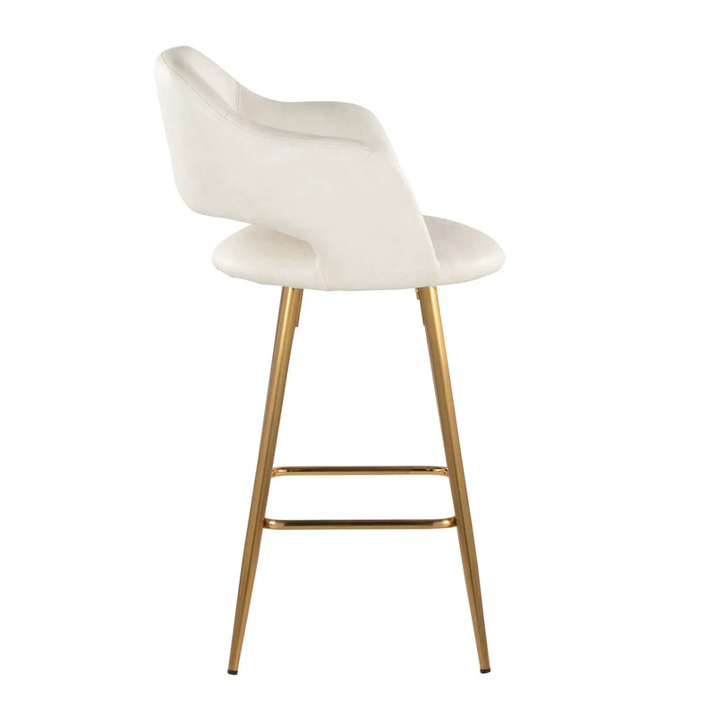 Margarite - Contemporary Fixed Height Counter Stool With Footrest (Set of 2) With Square by Unique Piece Furniture