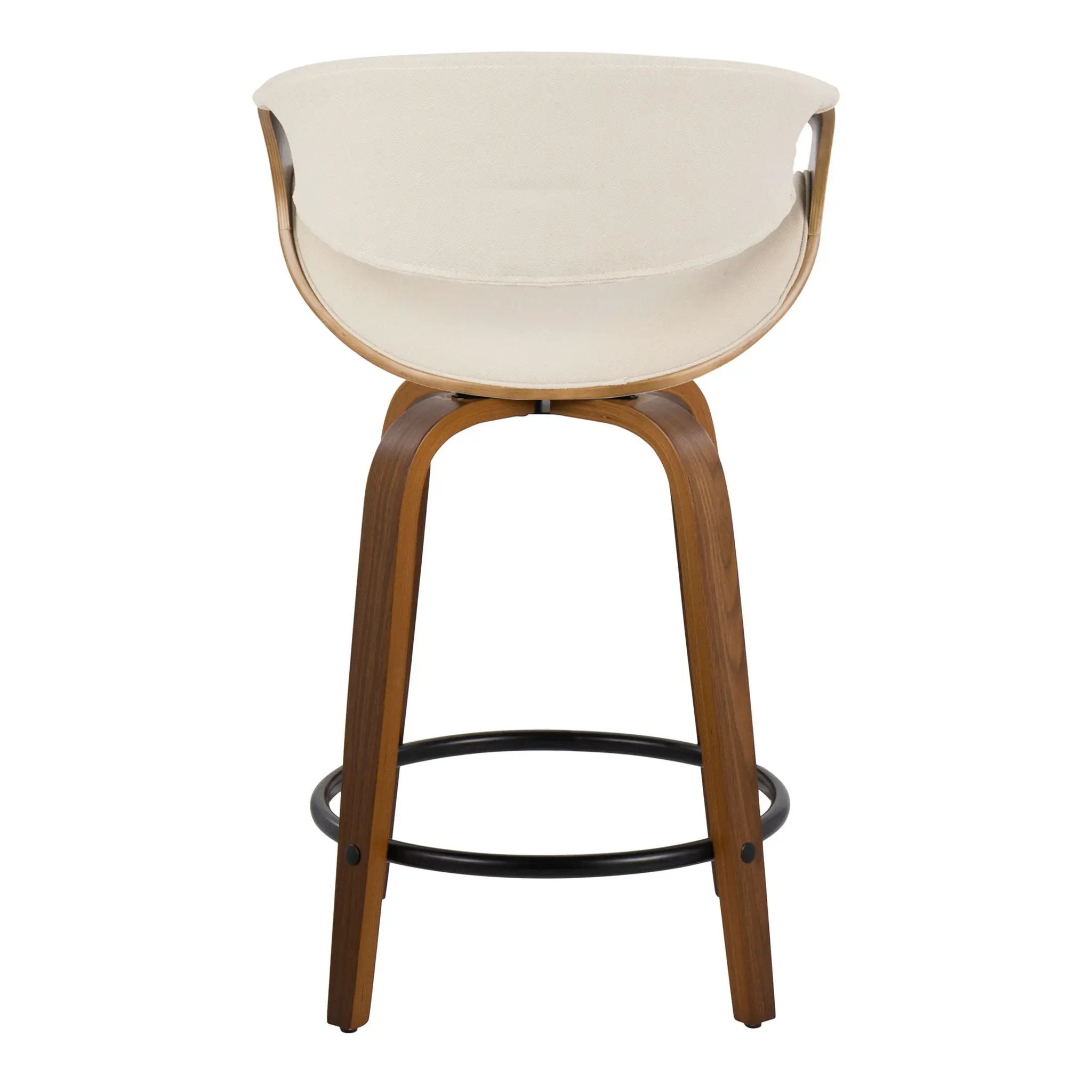 Curvini Mid - Century Modern Fixed Height Counter Stool With Swivel (Set of 2) by HouseOfZazla