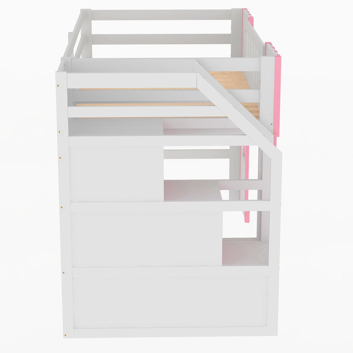 Loft Bed With Storage Staircase and Windows - Twin Size, photo 7 of 23