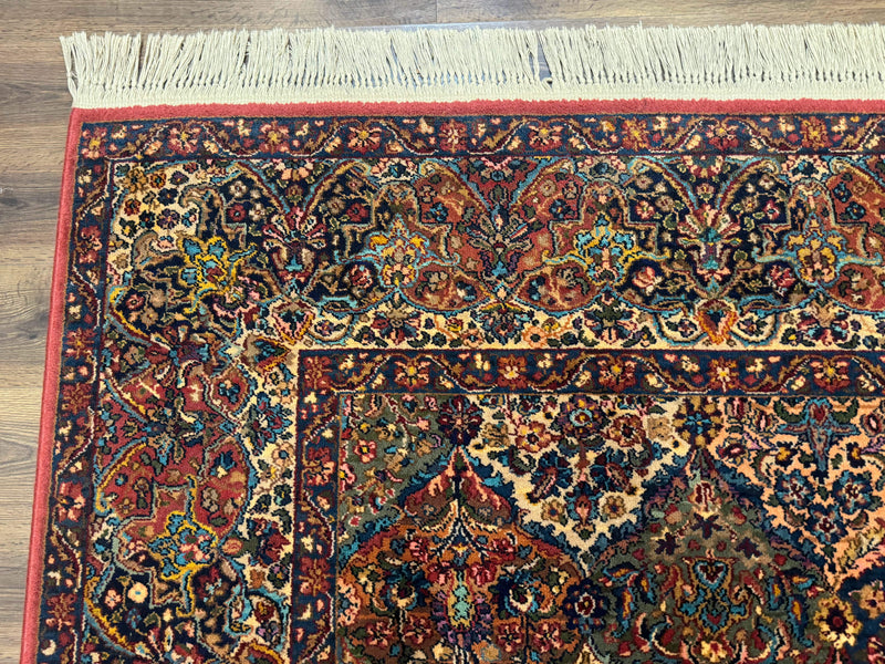 Karastan Rug 8.8 x 10.6, Multicolor Panel Kirman Rug #717, Original 700 Series, Wool by Jewel Rugs