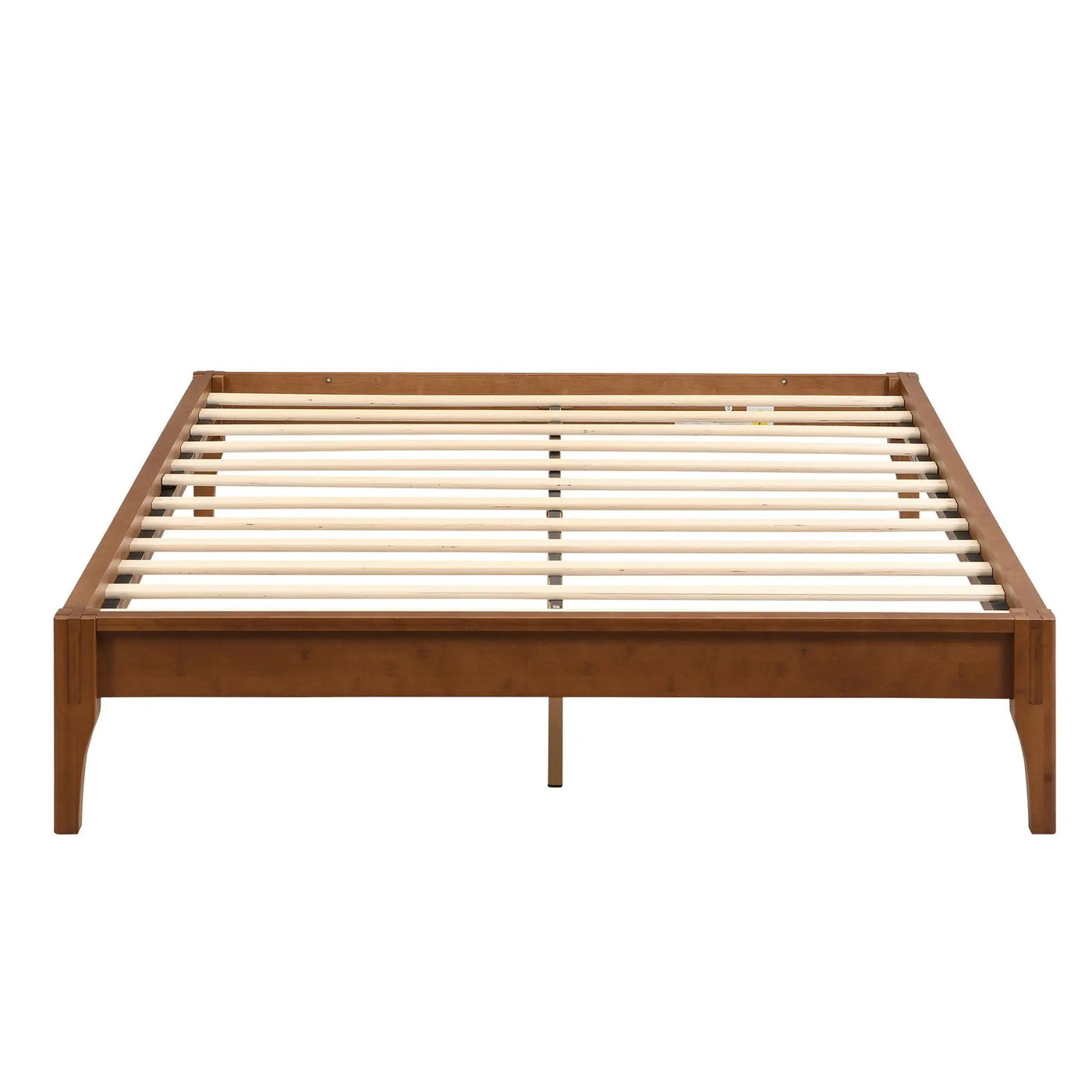 Solid Dry Bamboo Platform Bed Frame, With Slat Support by HouseOfZazla