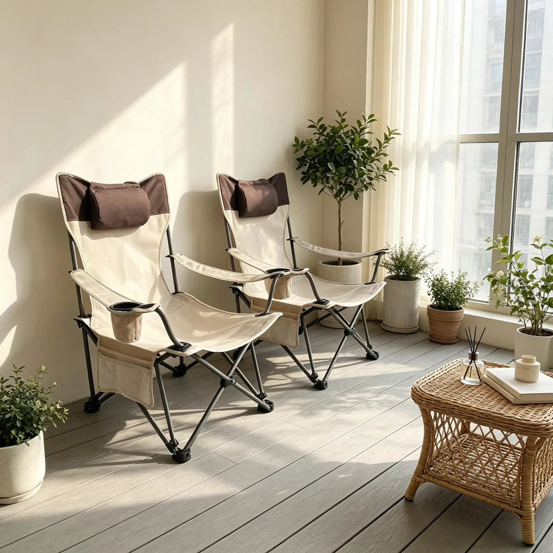 2PCS Outdoor Camping Chairs by HouseOfZazla