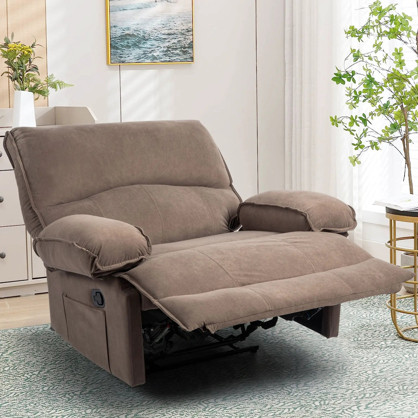 Oversized Manual Recliner Chair Sofa For Living Room by Unique Piece Furniture