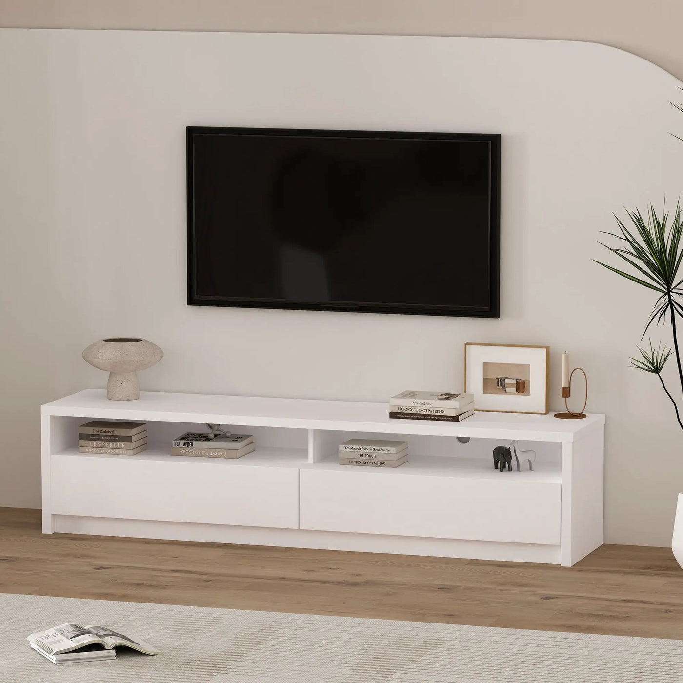 Duncan - TV Stand With Full Extension Drawers by HouseOfZazla