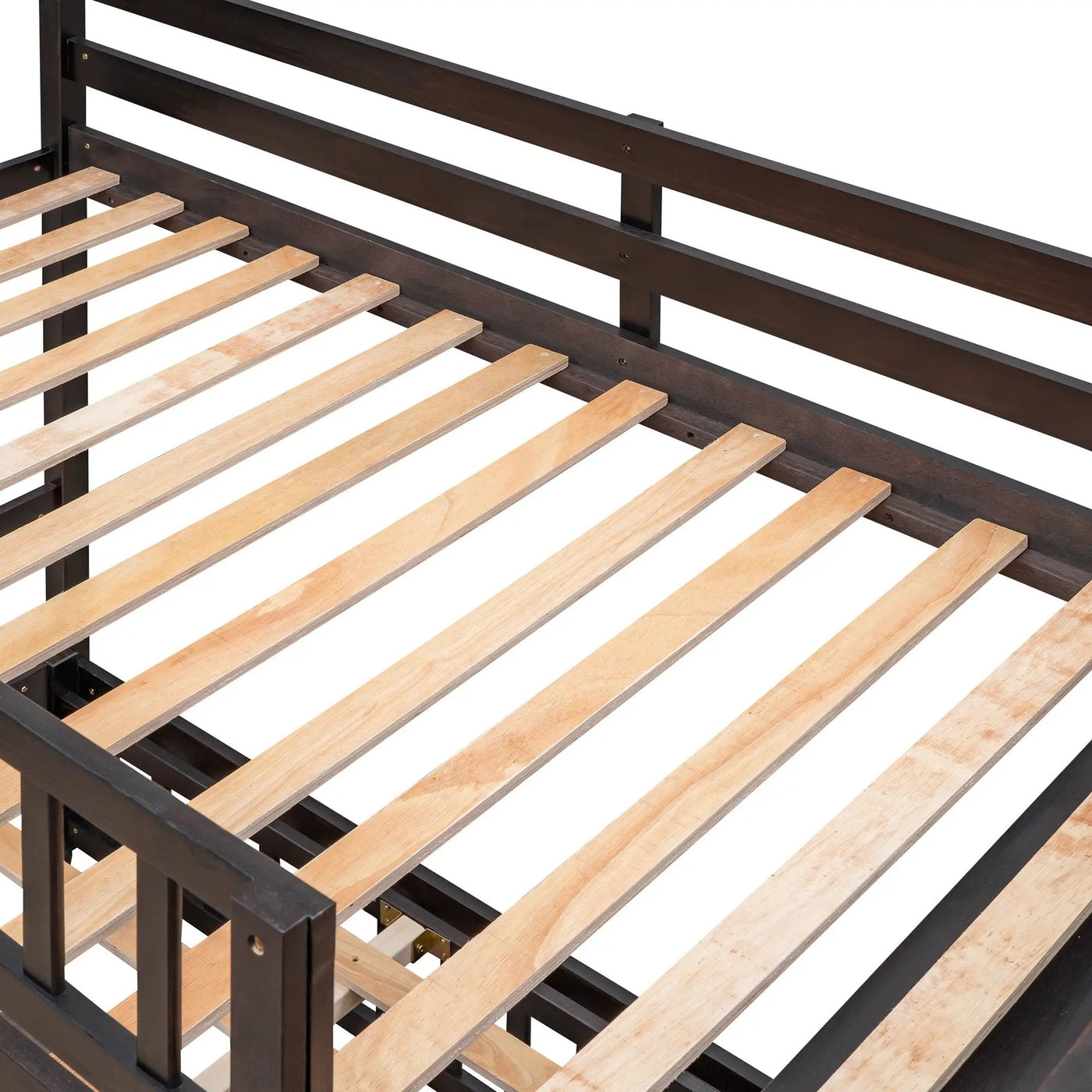 Bunk Bed With 6 Drawers And Flexible Shelves, Bottom Bed With Wheels by HouseOfZazla