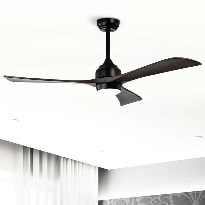 52" Solid Wood Blades Ceiling Fan with Lights Remote Control, Quiet DC Motor by HouseOfZazla