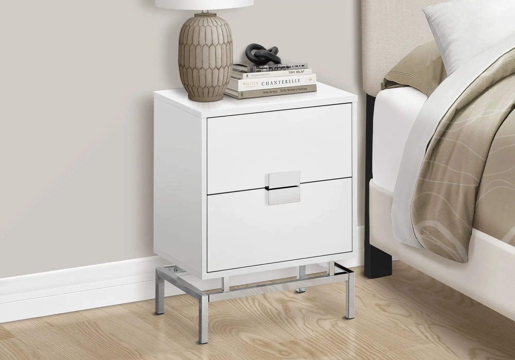 Accent Side Table, Storage Drawer, Modern Design by Unique Piece Furniture