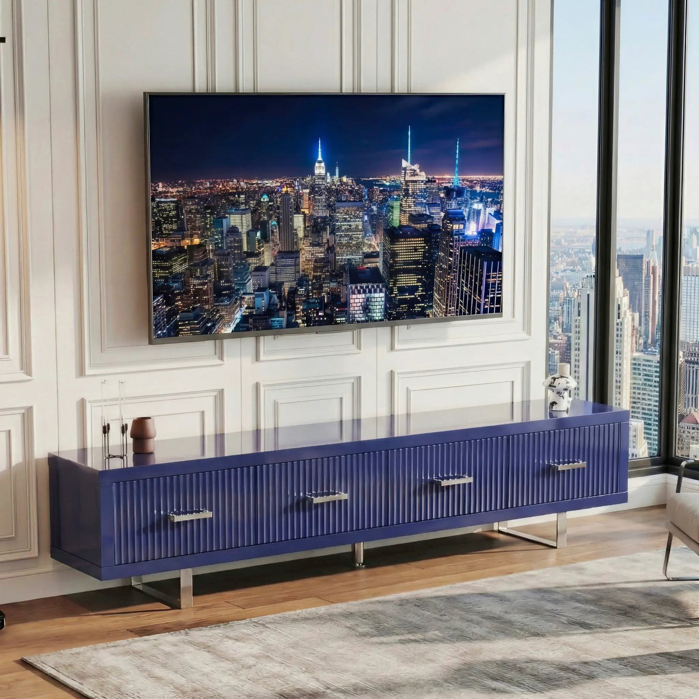 TV Stand With Slatted Drawers by HouseOfZazla