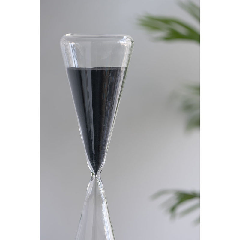 Triangular Shape Hourglass with Sand - Black, photo 2 of 9