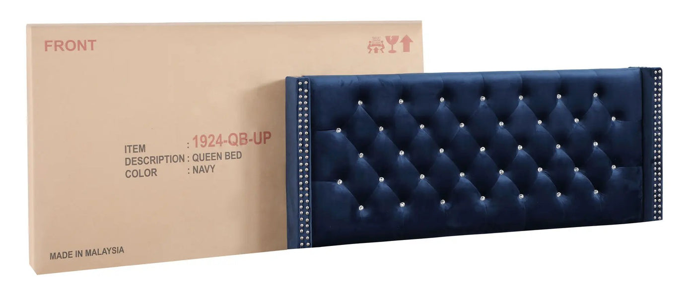 Upholstered Nailhead Trim Chic Bed by HouseOfZazla