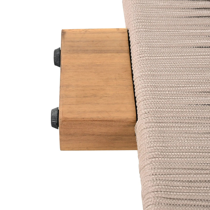Outdoor Chaise Lounge Chair, Acacia Wood with Adjustable Backrest and Cushion by HouseOfZazla