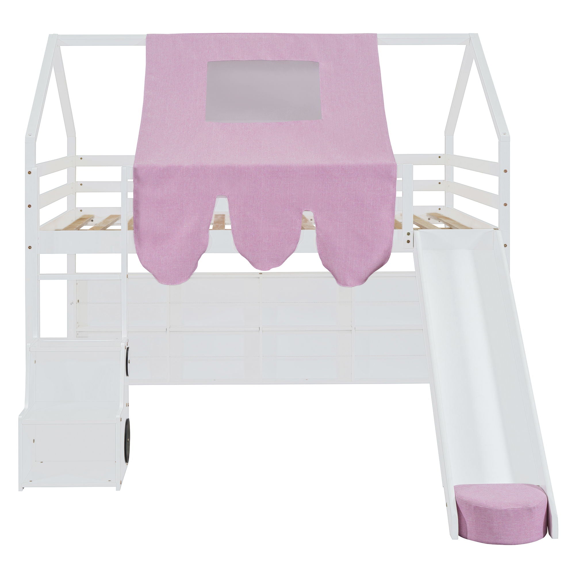 Loft Bed With House Shaped Frame And Tent by HouseOfZazla