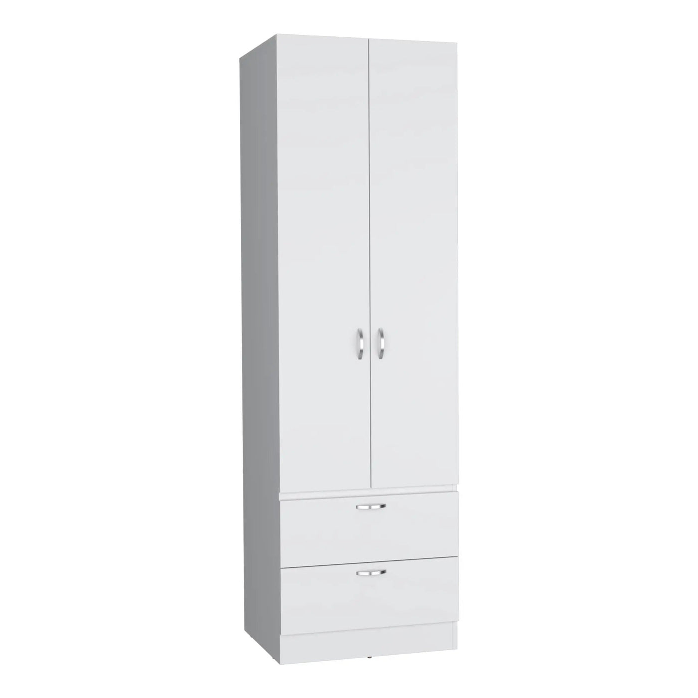 Armoire Organiser, Two Shelves, Rod, Double Door Cabinet Armoire by Unique Piece Furniture