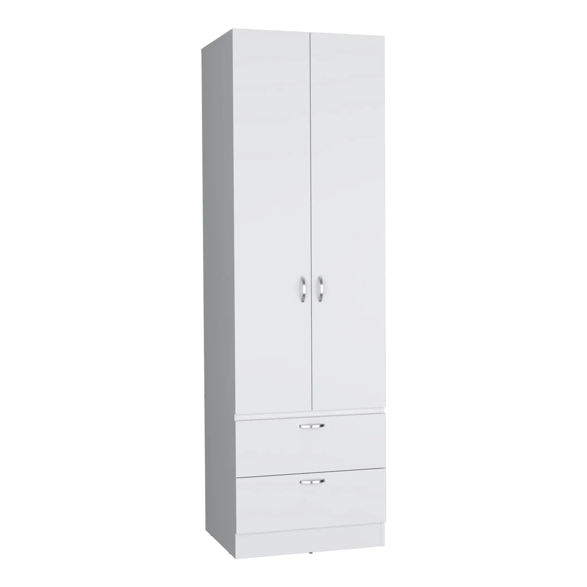 Armoire Organiser, Two Shelves, Rod, Double Door Cabinet Armoire by HouseOfZazla