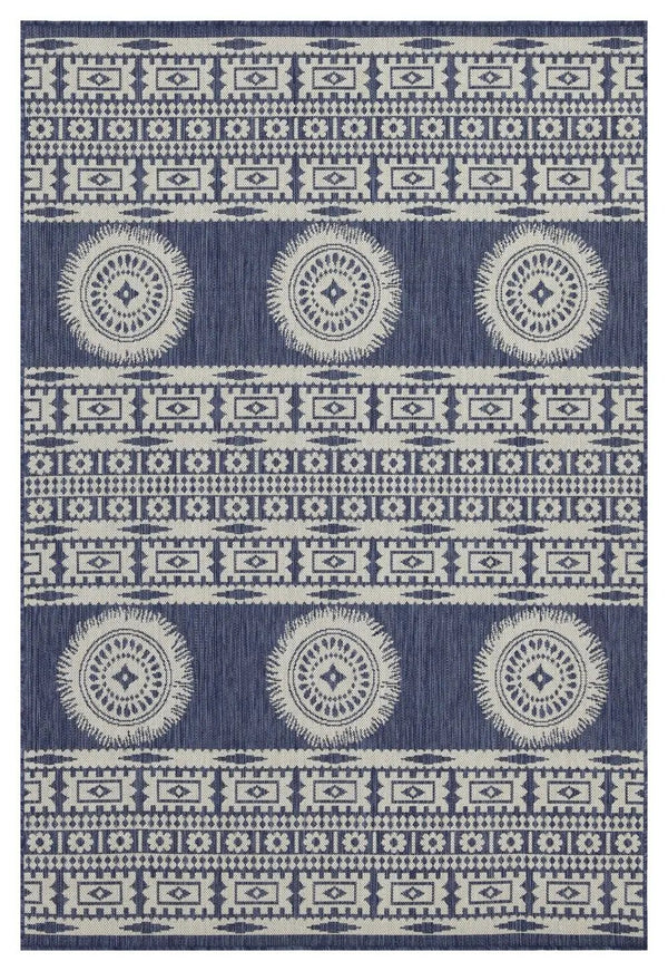 Sunshine - 5'3" X 7'3" Indoor, Outdoor Area Polypropylene Rug - Blue