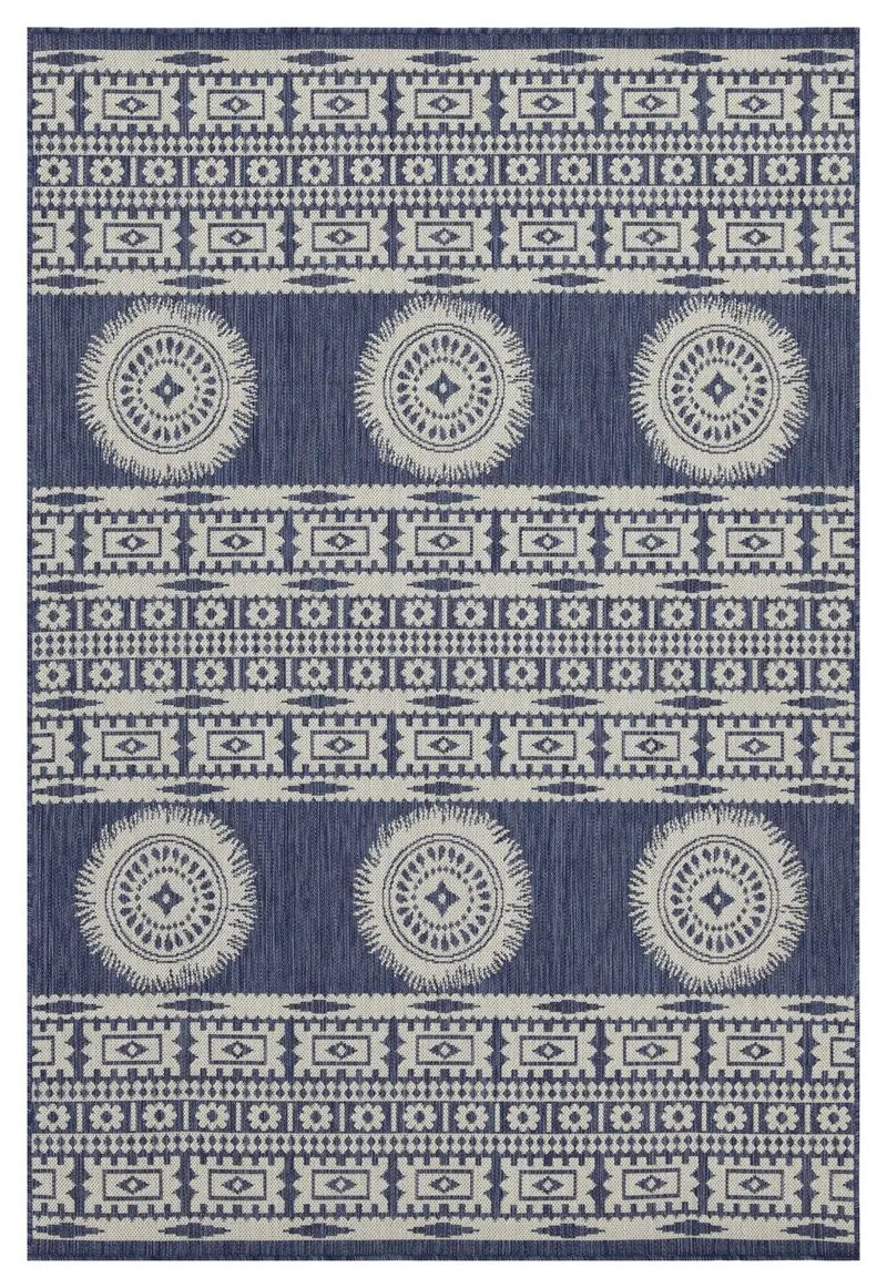 Sunshine - 5'3" X 7'3" Indoor, Outdoor Area Polypropylene Rug - Blue by Unique Piece Furniture