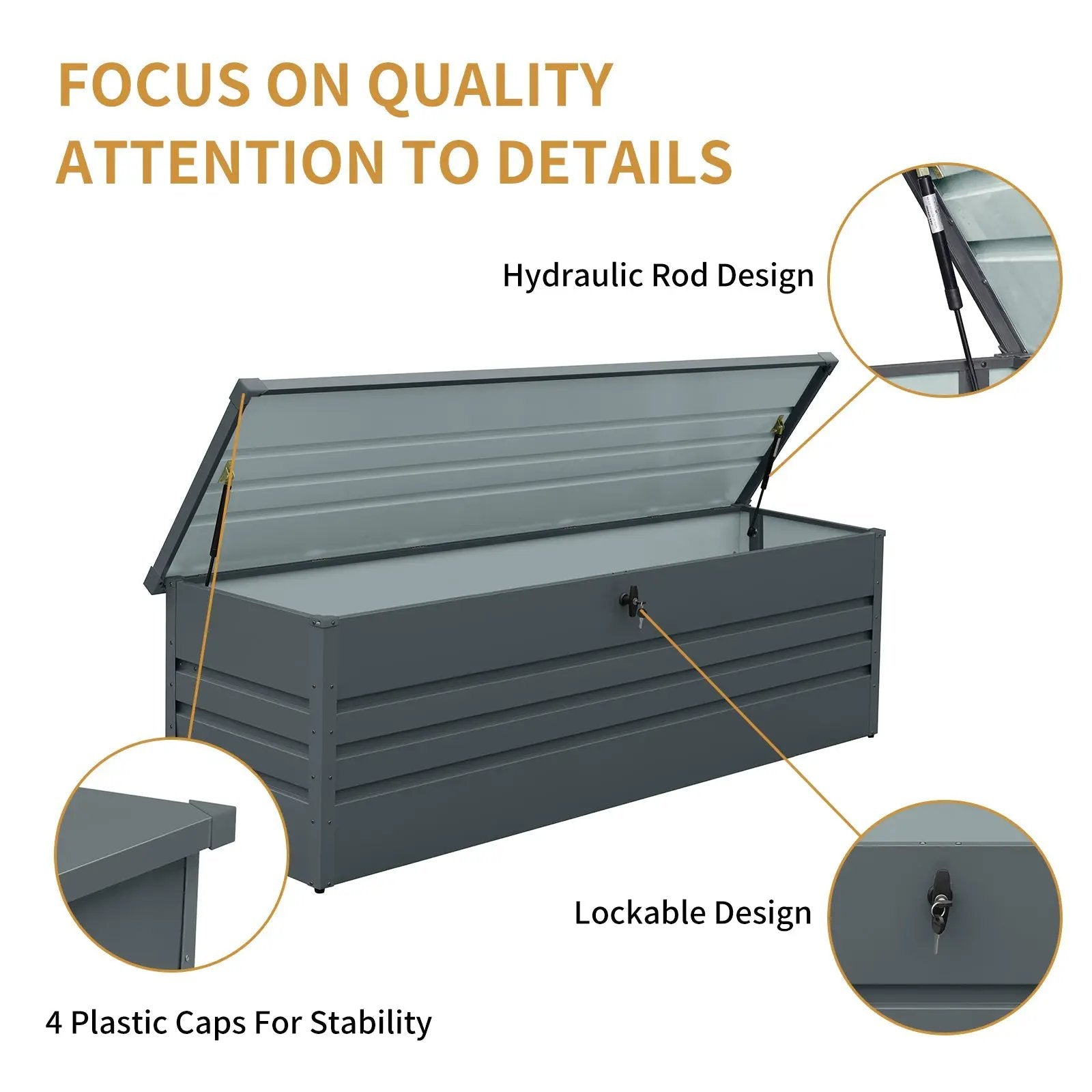 260 Gallon Metal Outdoor Deck Box by HouseOfZazla