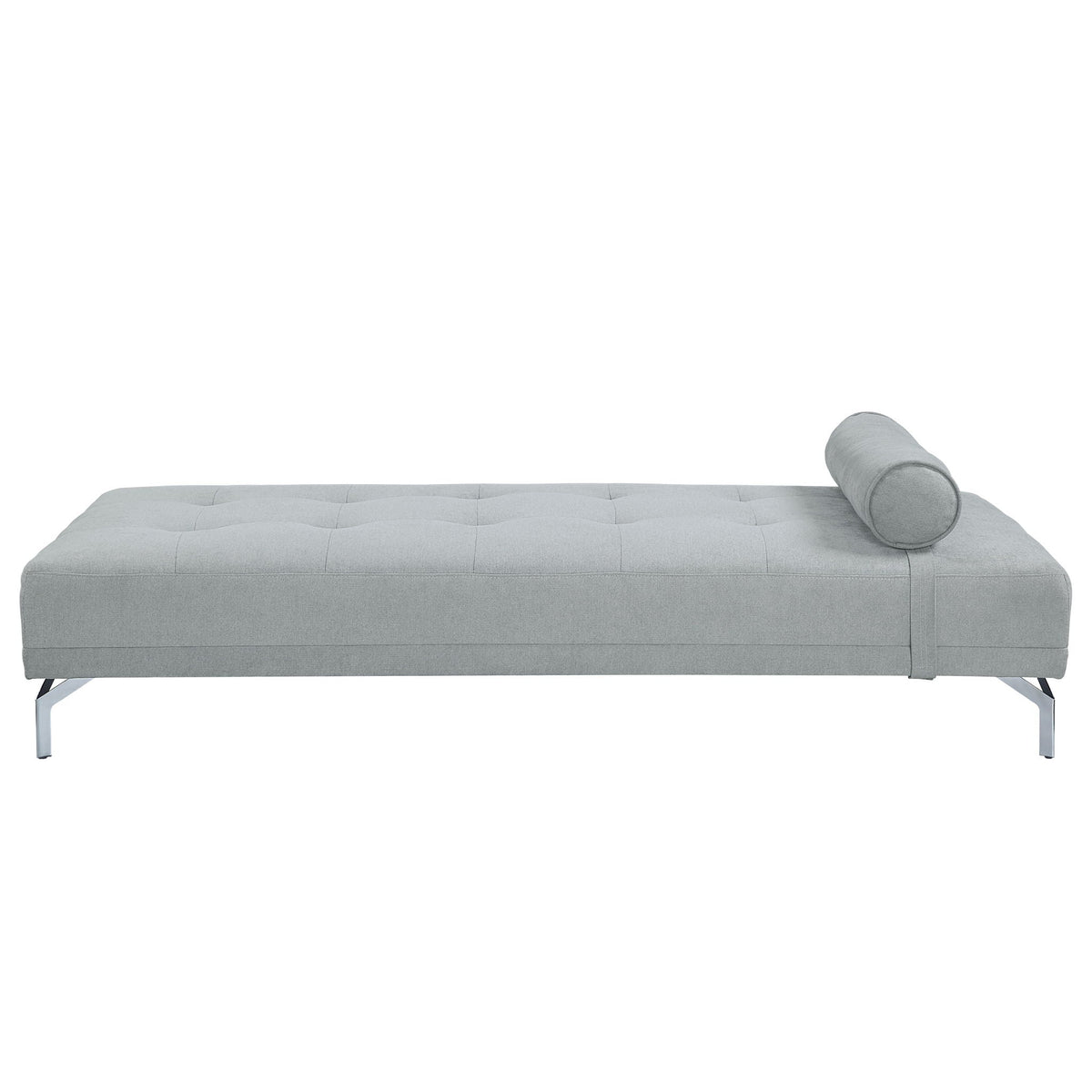 Gray Velvet Sofa Bed with Pillow - Convertible Chaise, photo 2 of 4