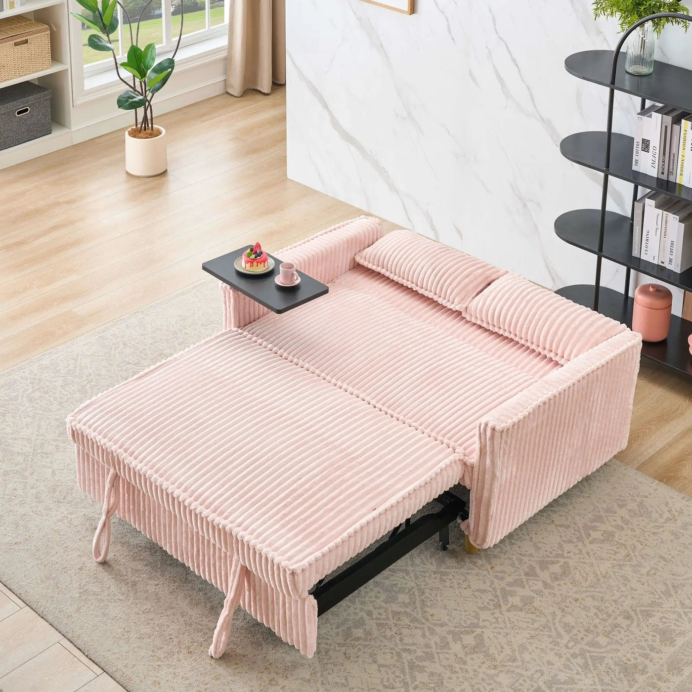 Pull Out Sofa With Movable Tabletop And USB Ports by HouseOfZazla