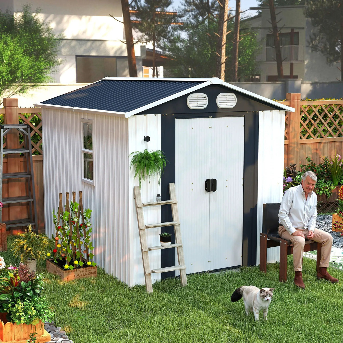 Campcraft 8x6 FT Outdoor Metal Storage Shed by HouseOfZazla