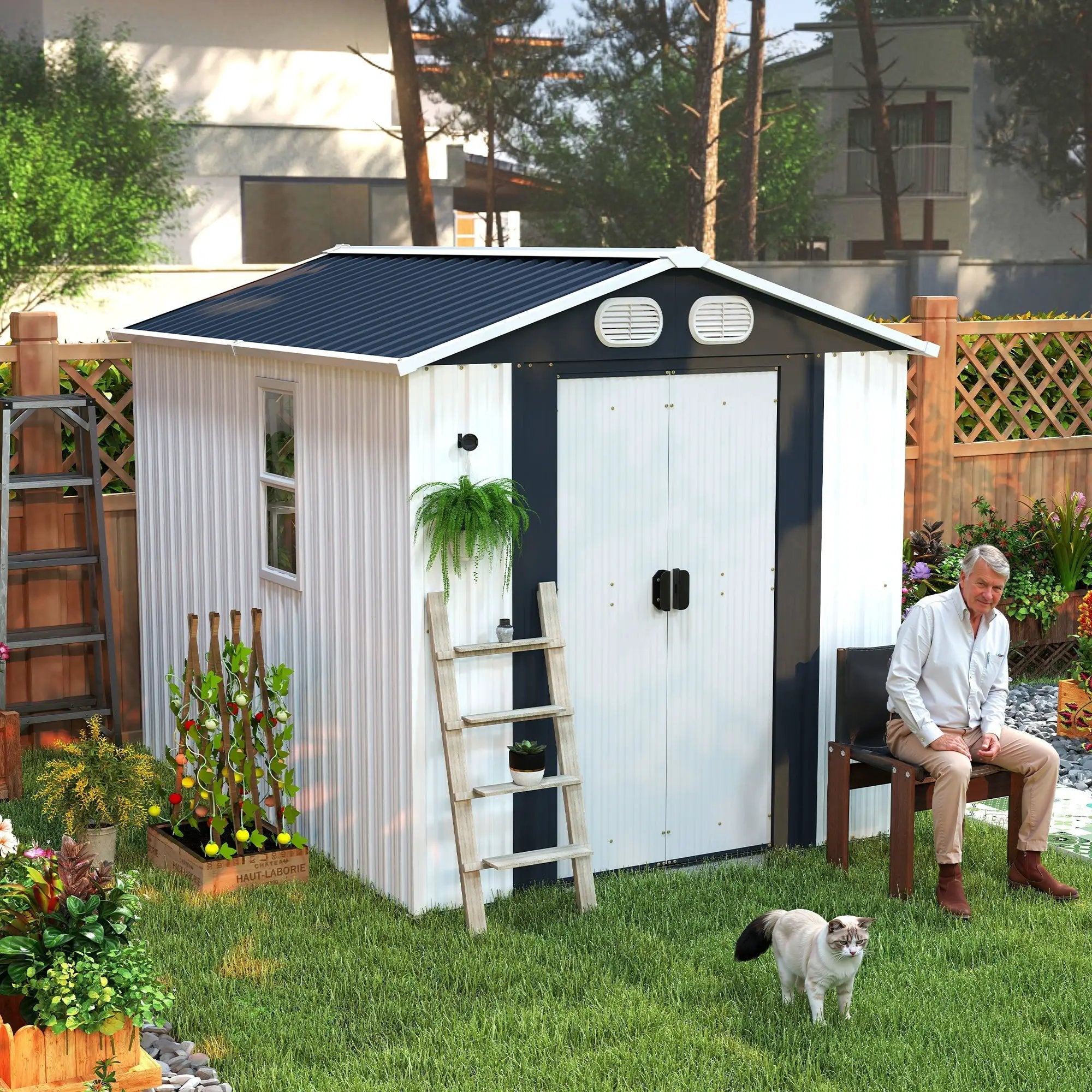 Campcraft 8x6 FT Outdoor Metal Storage Shed by HouseOfZazla