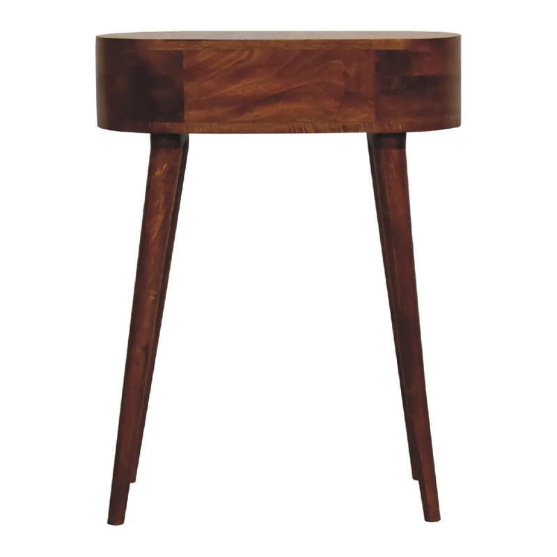 Solid Wood Mini Albion Chestnut Console, 1-Drawer, Nordic Legs by HouseOfZazla
