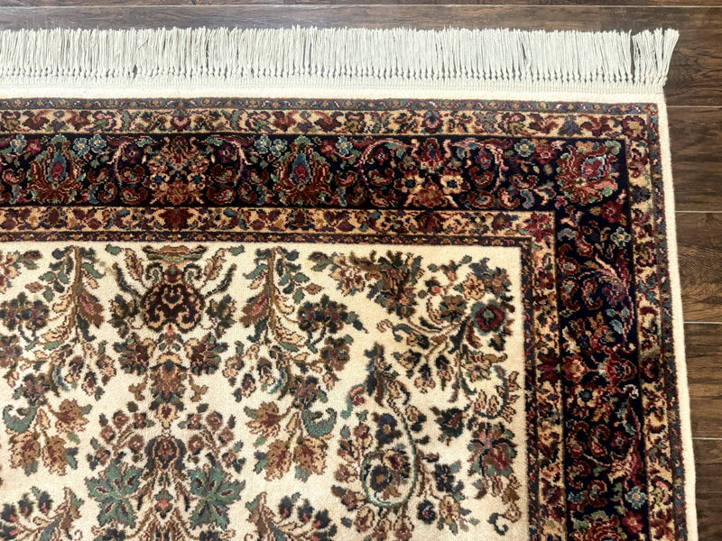 Karastan Rug 5.9 x 9, Ivory Sarouk #760, Wool Pile, Original 700 Series, Vintage by Jewel Rugs