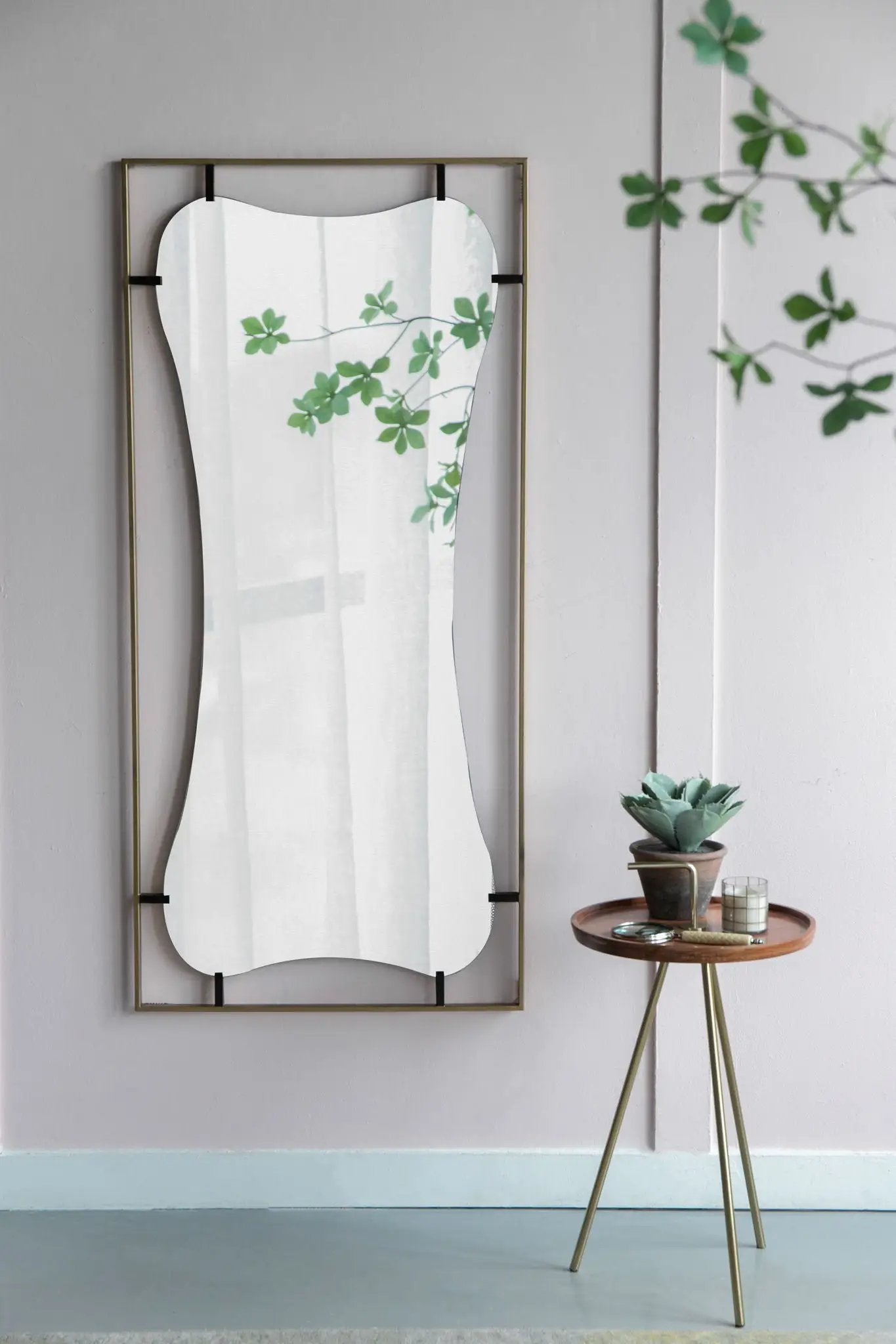 Poppy Mirror With Metal Frame Contemporary Design For Bathroom, Entryway Wall Decor by Unique Piece Furniture