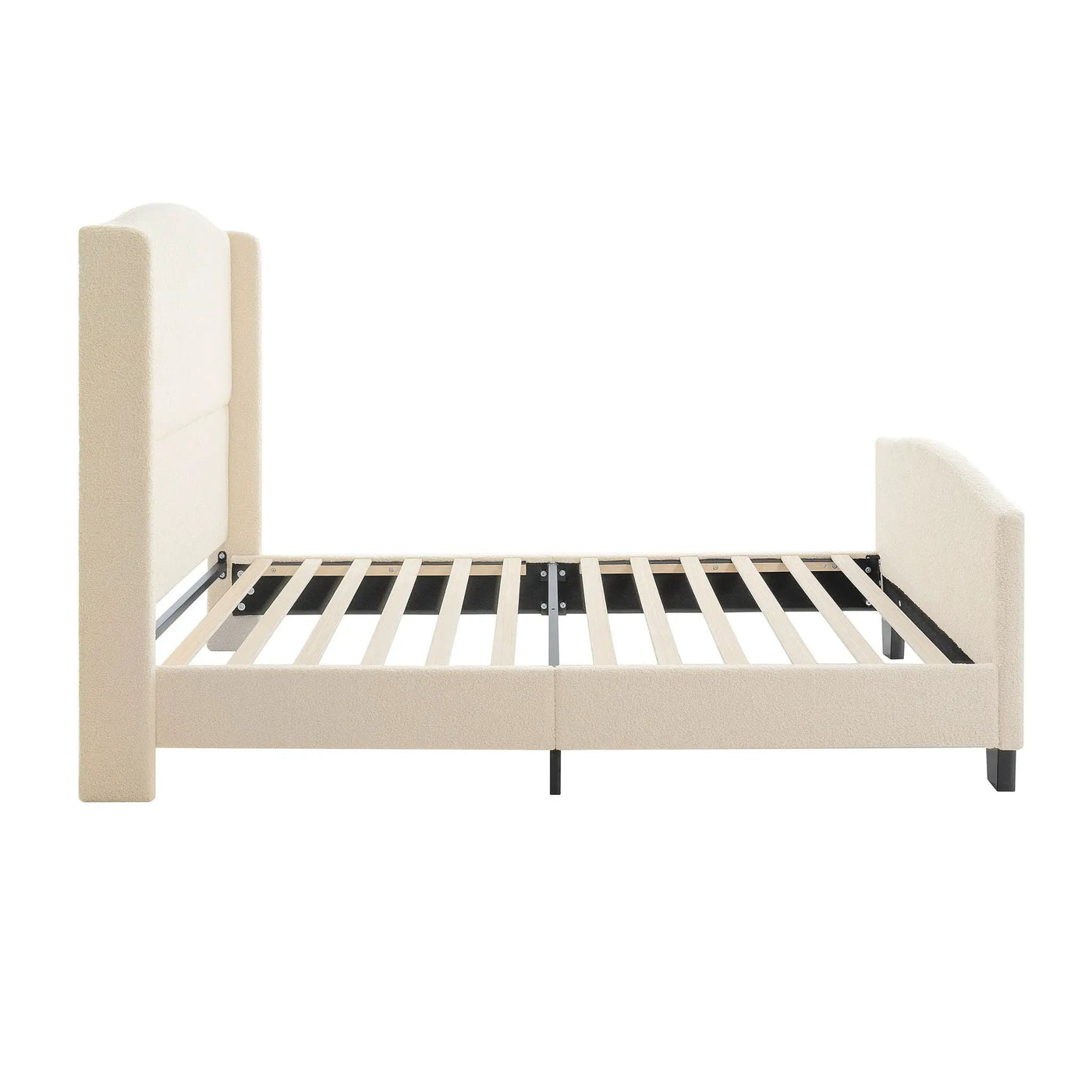 Platform Bed Frame With Tall Headboard And High Footboard by HouseOfZazla