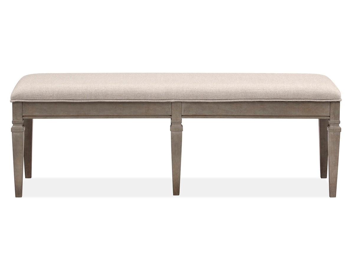 Lancaster - Bench With Upholstered Seat - Dovetail Gray, photo 2 of 5