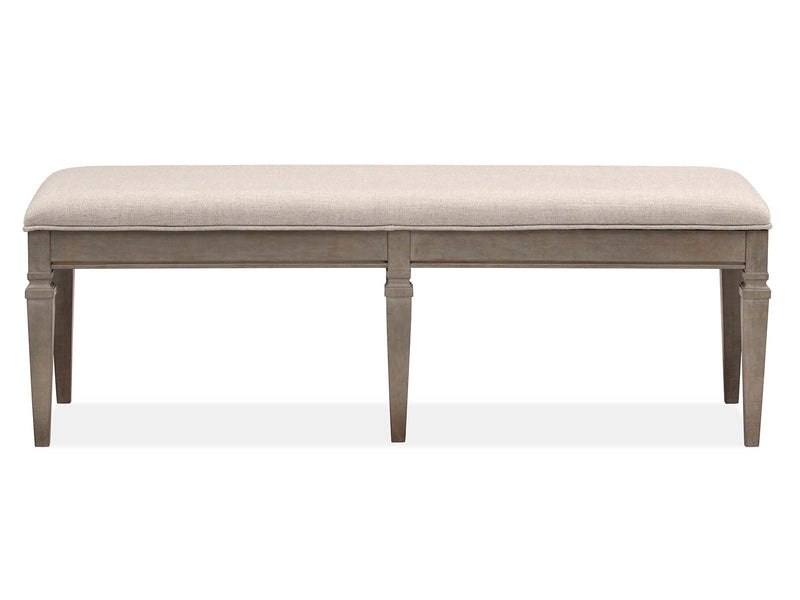 Lancaster - Bench With Upholstered Seat - Dovetail Gray, photo 2 of 5