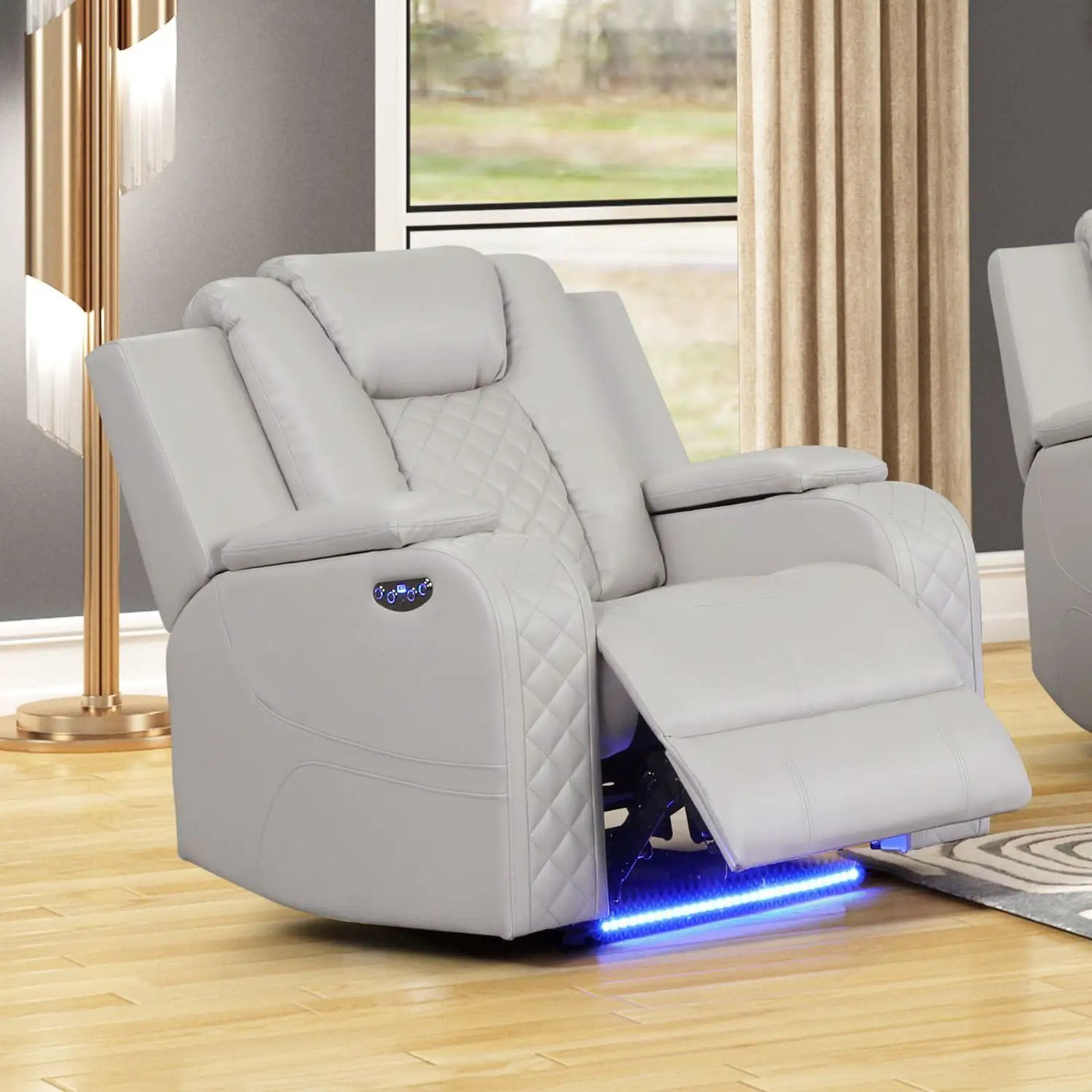Benz - LED & Power Recliner Chair With Adjustable Headrest by Unique Piece Furniture