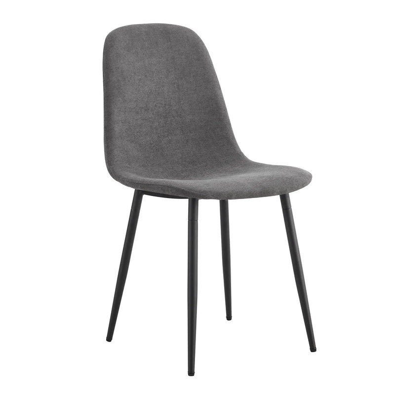 Modern Medieval Style Cushioned Side Chairs Set With Metal Legs For Kitchens by Unique Piece Furniture