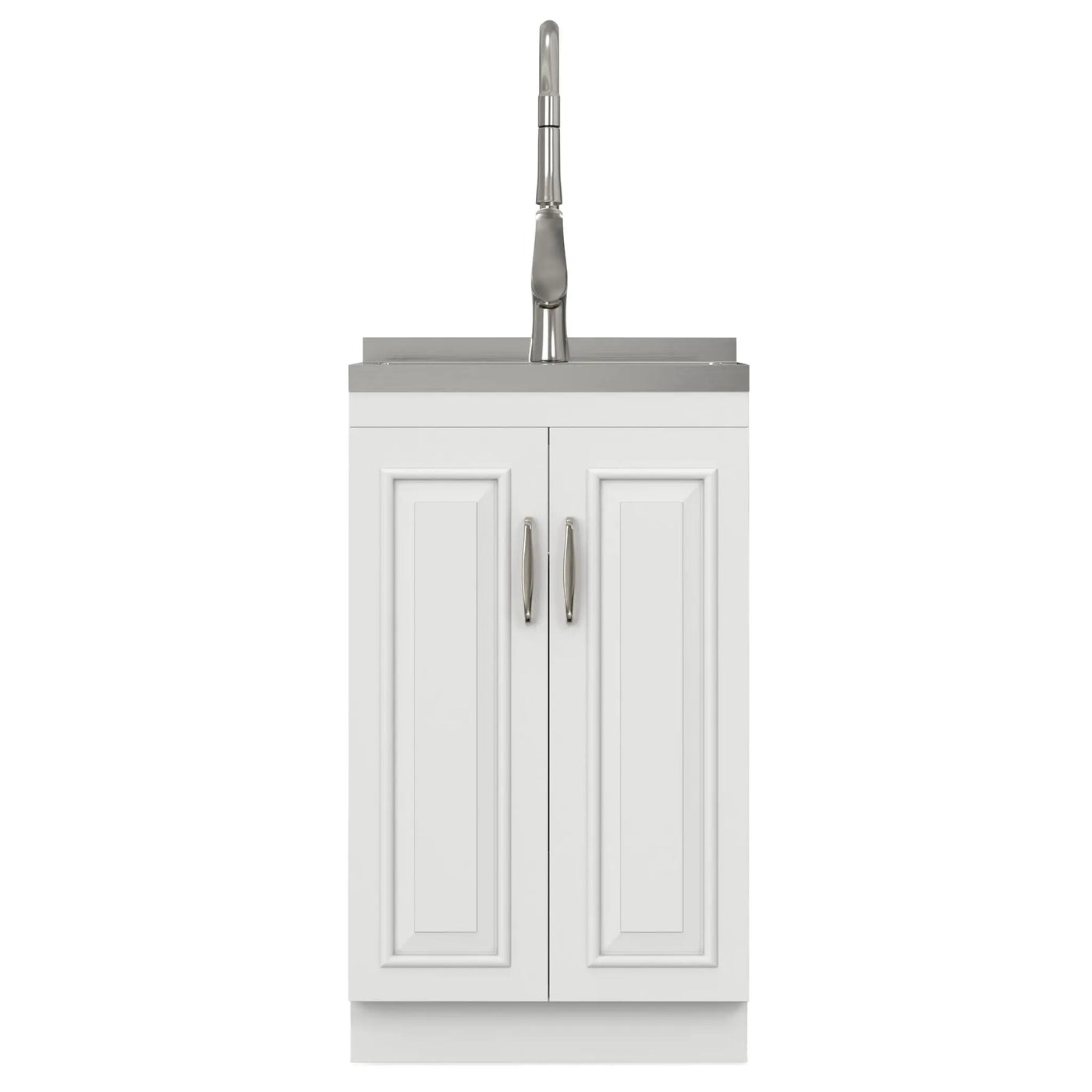 Darwin - Deluxe Laundry Cabinet With Pull-Out Faucet And Stainless Steel Sink by HouseOfZazla