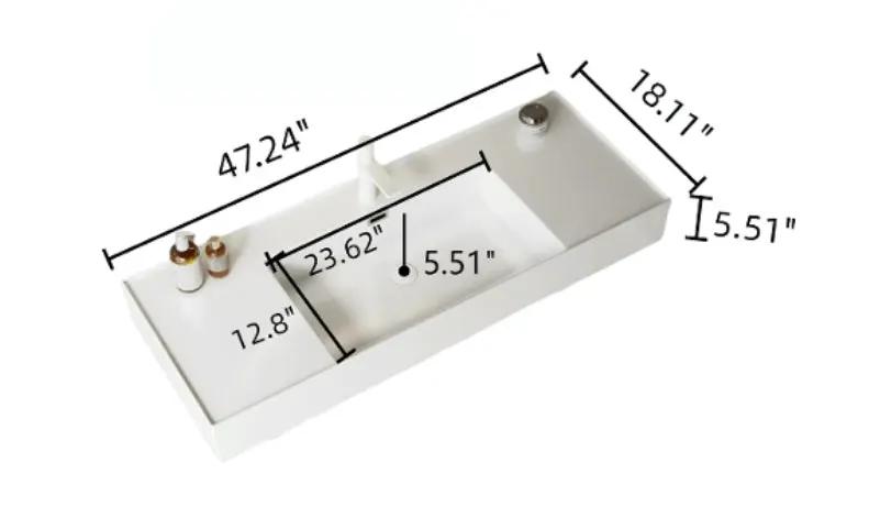 LEDE 48" Bathroom Vanity with Vessel Sink by HouseOfZazla