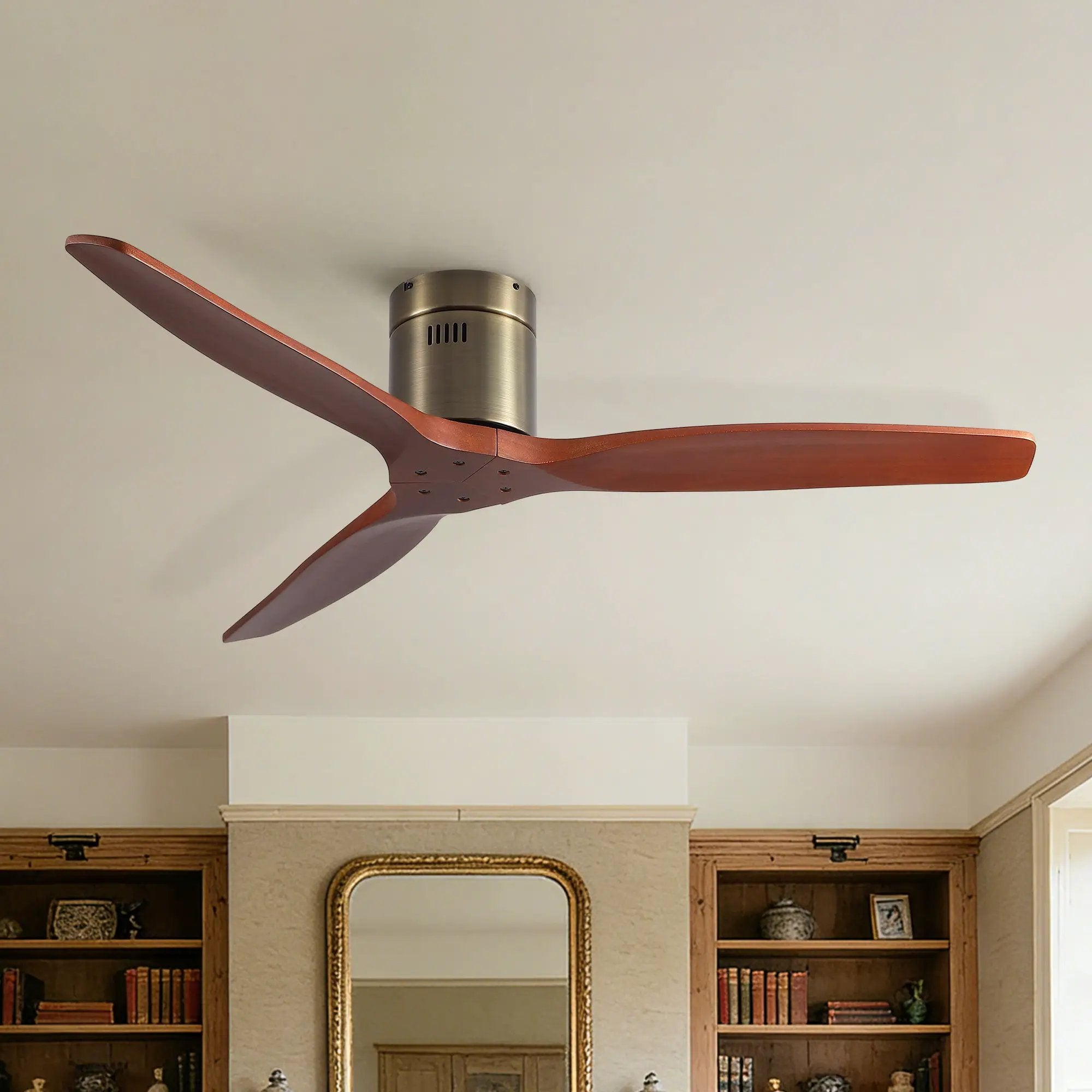 Low Profile Flush Mount Ceiling Fan Without Light by Unique Piece Furniture