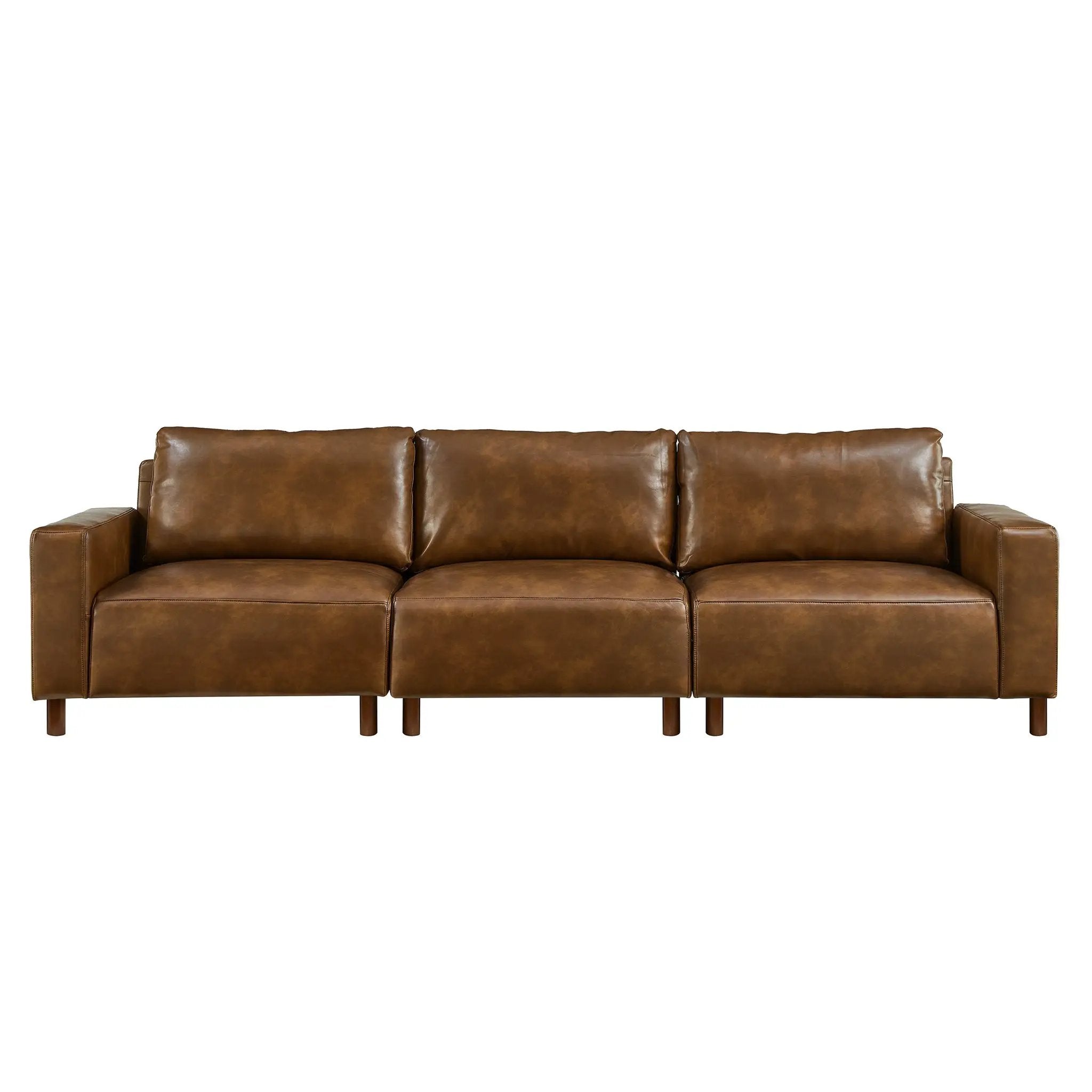 112" Luxury PU Leather Sofa for Living Room by HouseOfZazla