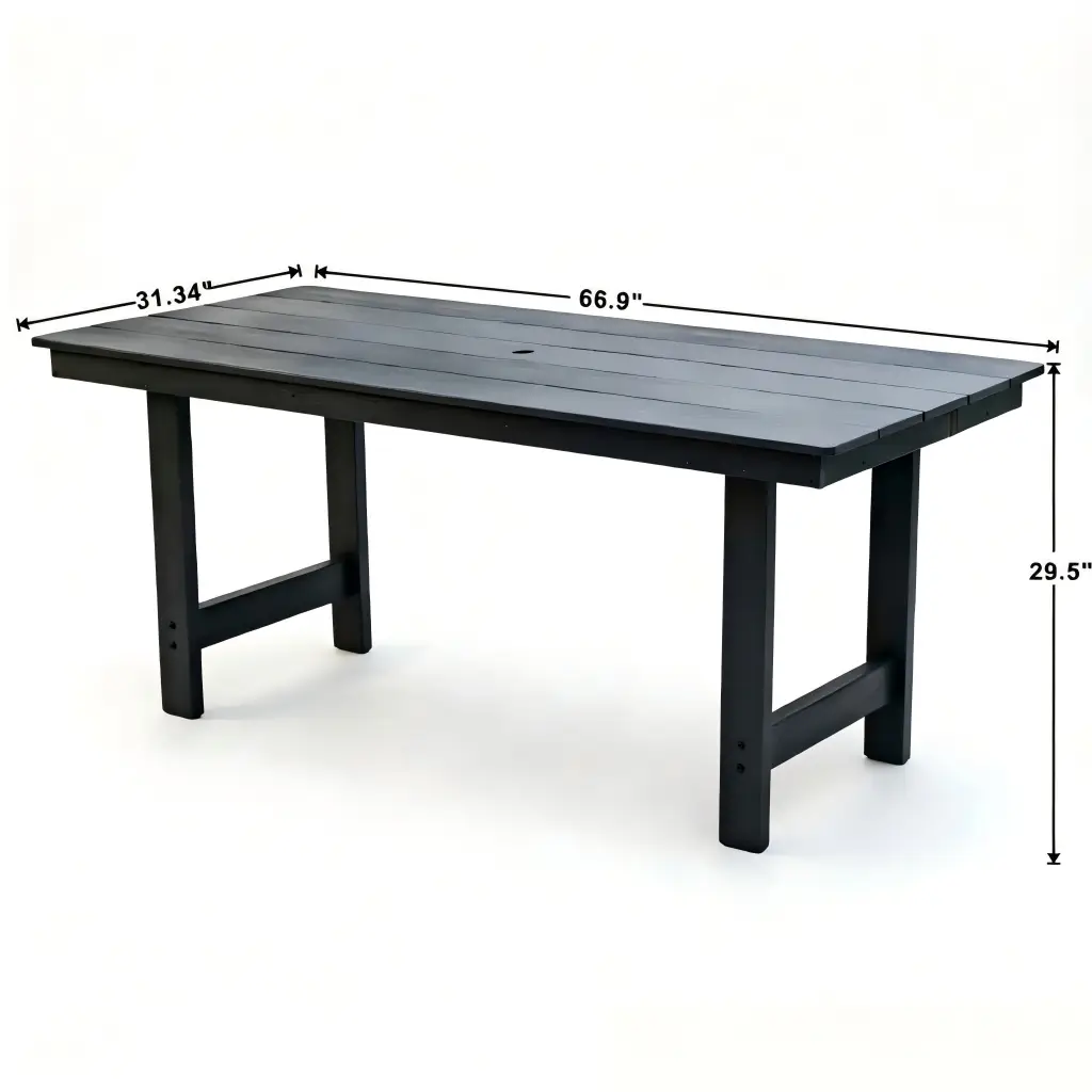 HDPE Outdoor Patio Dining Set - Table and Four Chairs by HouseOfZazla