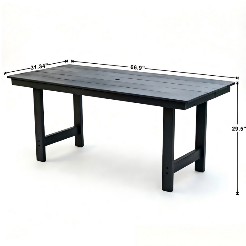 HDPE Outdoor Patio Dining Set - Table and Four Chairs by HouseOfZazla