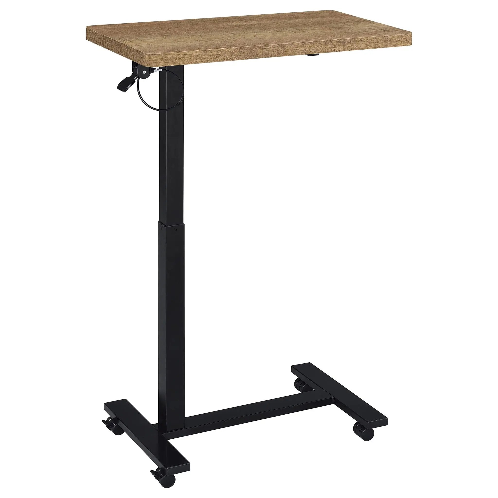 Westpark Pneumatic Adjustable C-Shape Side Table with Casters Mango by Unique Piece Furniture