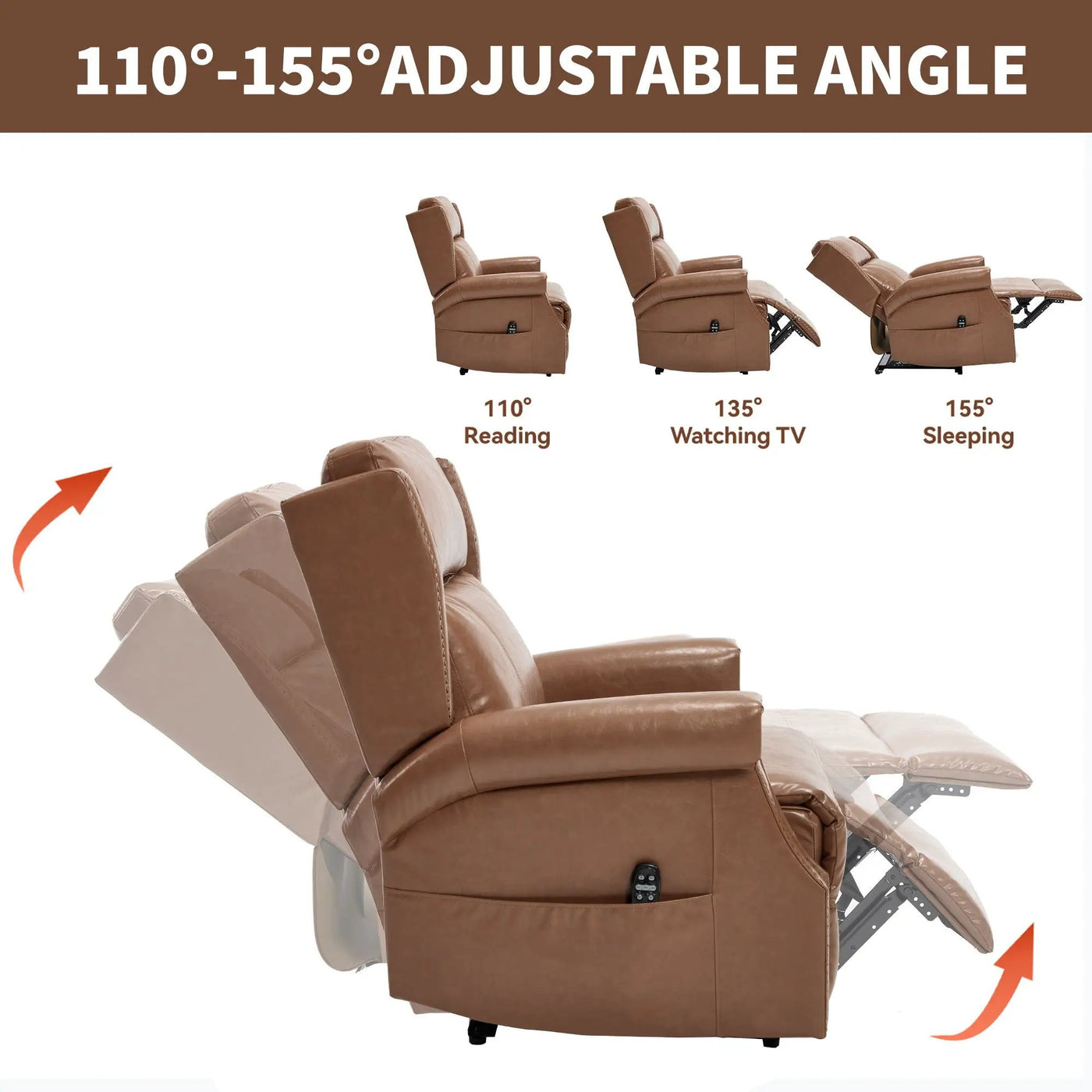 Manual Recliner Chair With Heavy Duty Motion Mechanism, 8 Vibrating Nodes And 3 Massage Modes For Living Room by HouseOfZazla