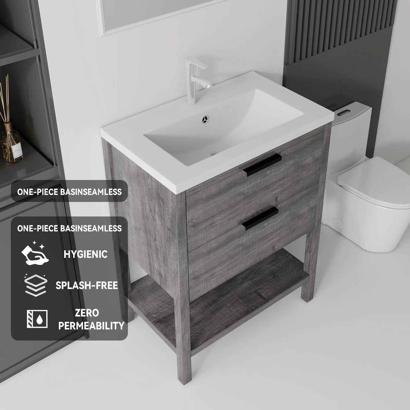 24 Inch Freestanding Bathroom Vanity with Sink by HouseOfZazla