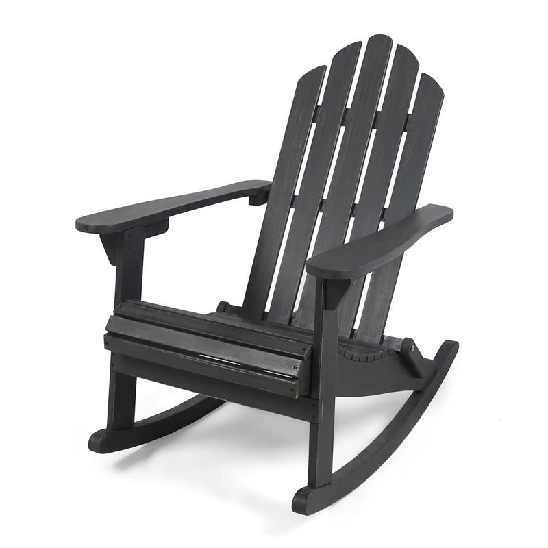 Echoes Outdoor Acacia Wood Adirondack Rocking Chair by HouseOfZazla