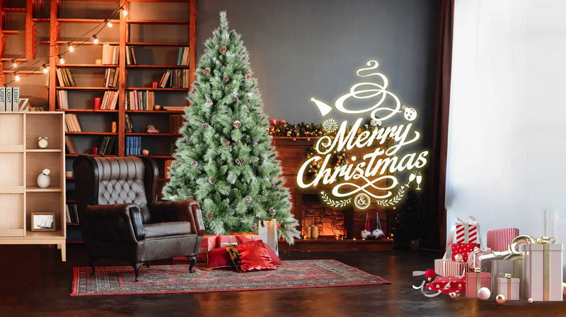 8 Ft The Full-Bodied Pre-Decorated Pinecone Christmas Tree by HouseOfZazla