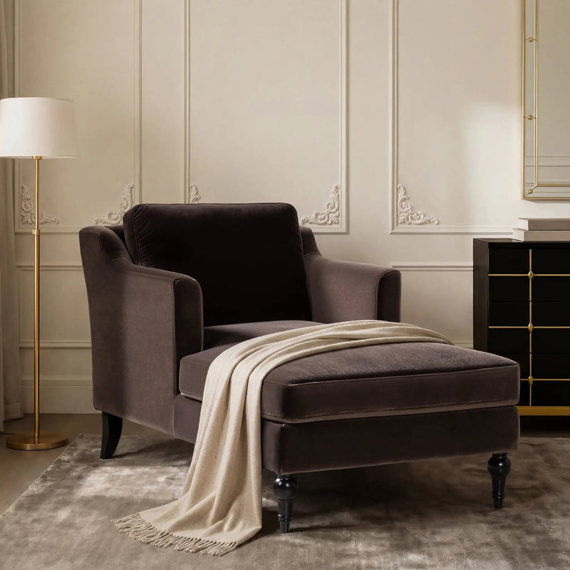 Josephine 60" Upholstered Chaise Lounge, Deep by HouseOfZazla