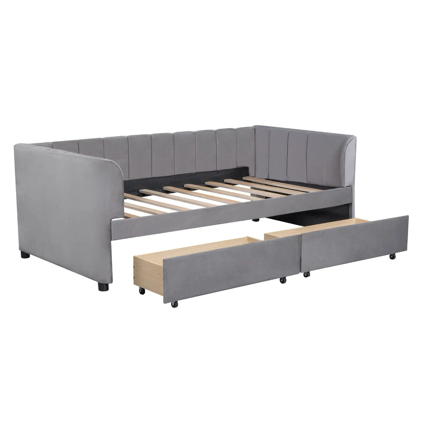 Upholstered Daybed With Ergonomic Design Backrest by HouseOfZazla