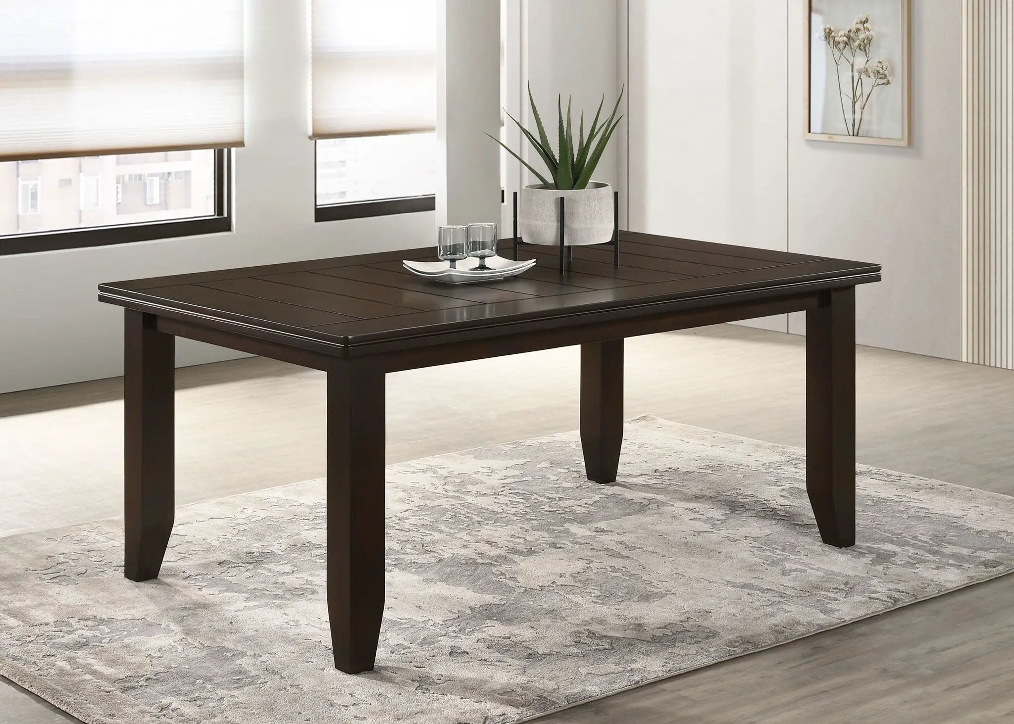 Dalila Rectangular 66-inch Wood Dining Table Cappuccino by Unique Piece Furniture