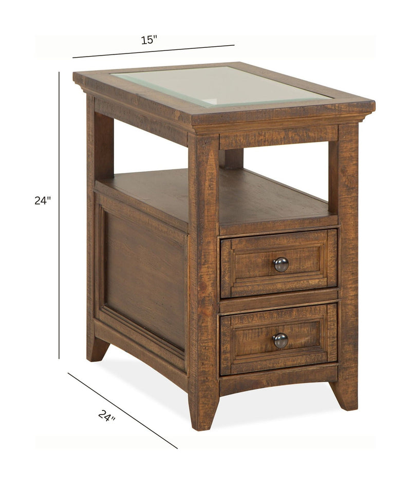 Bay Creek - Chairside End Table - Toasted Nutmeg, photo 3 of 7