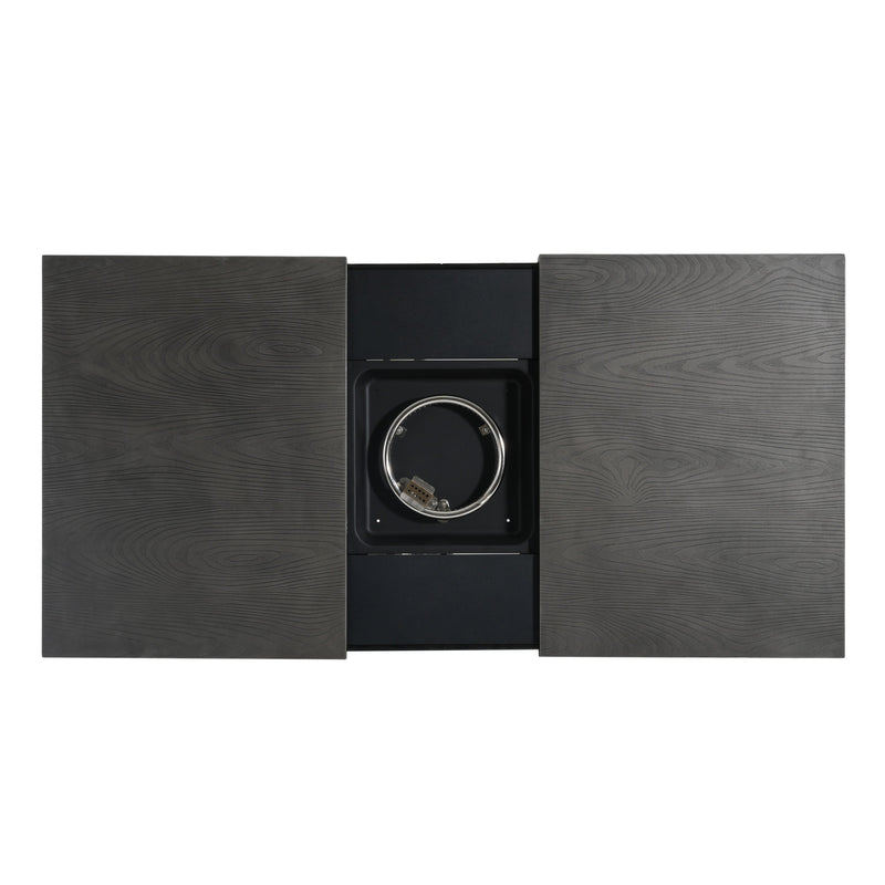 Extendable Rectangle Aluminum Alloy Fire Pit Table, 50,000 BTU by HouseOfZazla