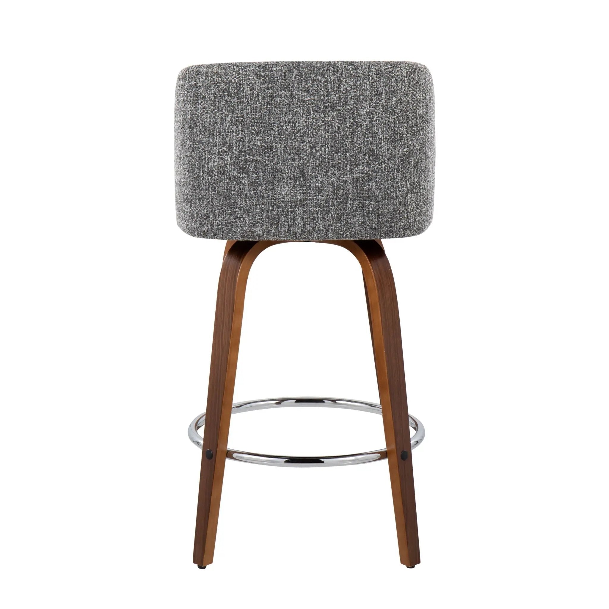 Toriano - Mid-Century Modern Fixed Height Counter Stool With Round Footrest (Set of 2) by Unique Piece Furniture